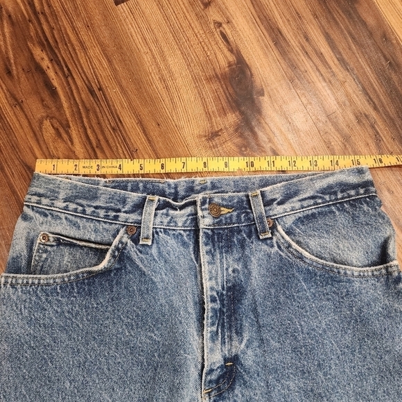 Vtg Lee Jeans Mens 33x31 Straight Leg Union Made USA Mid-rise Leather Patch - Picture 10 of 13